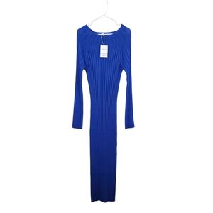 Stockholm Atelier X & Other Stories Ribbed Knit Bodycon Maxi Sweater Dress